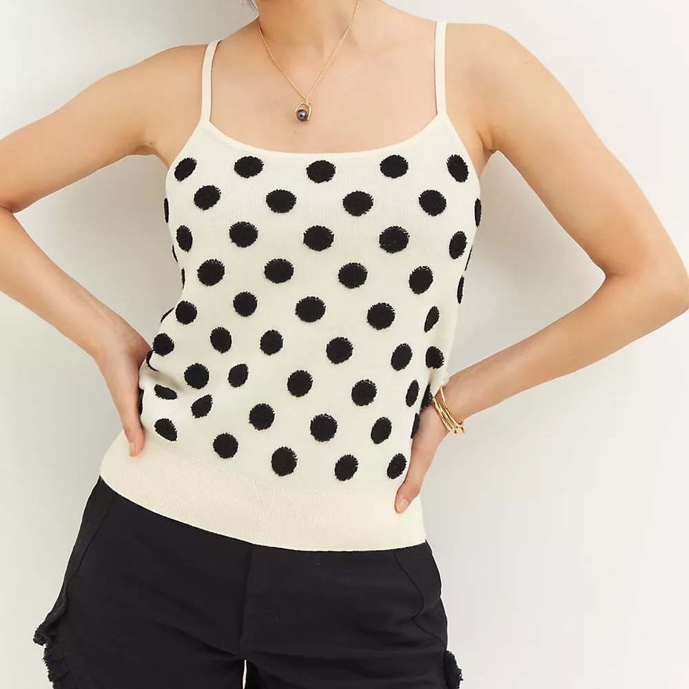 Maeve Knit Polka Dot Tank